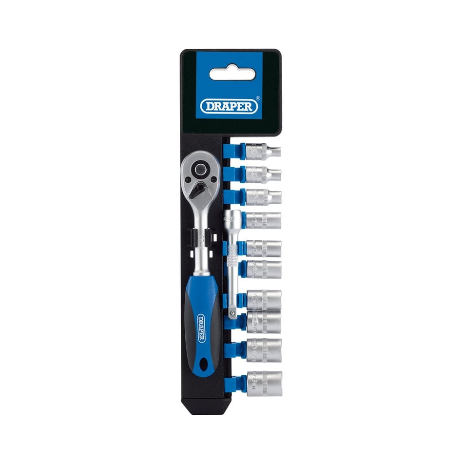 DRAPER 1/4" Sq. Dr. Metric Socket Set (12 Piece) : Model No. BD12M/PR
