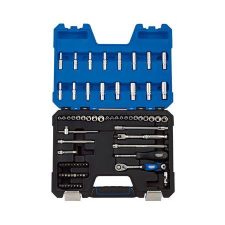 DRAPER 1/4" Sq. Dr. MM/AF Combined Socket Set (75 Piece) : Model No. B75AMN/SG
