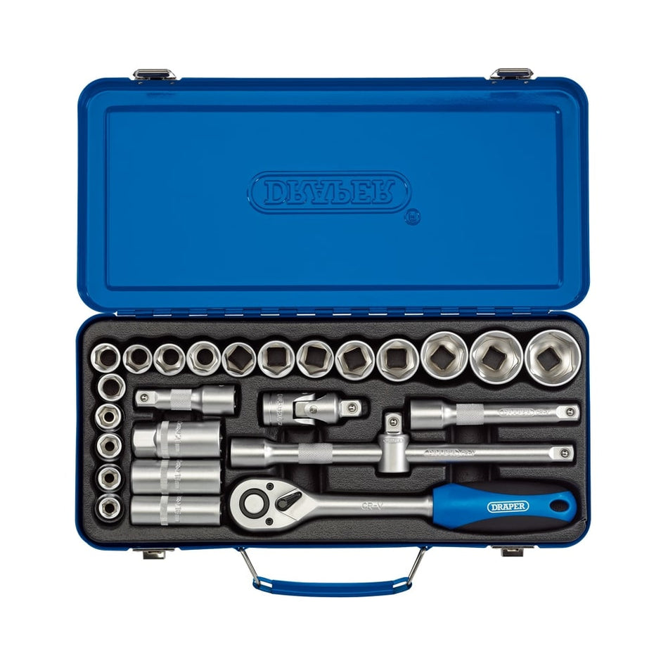 DRAPER 1/2" Sq. Dr. Metric Socket Set (26 Piece) : Model No. HD26M/MT
