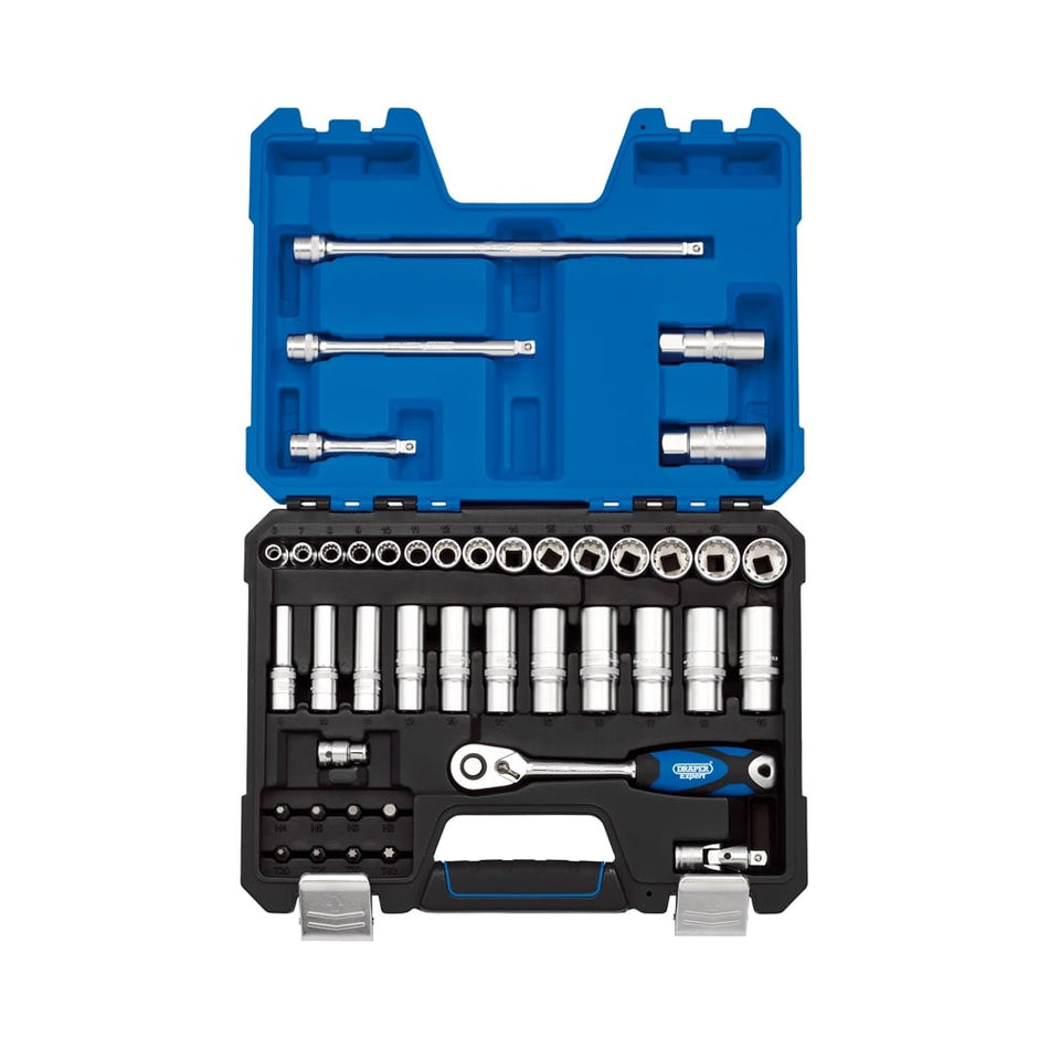 DRAPER 3/8" Sq. Dr. Metric Socket Set (42 Piece) : Model No. D42MDSN/B