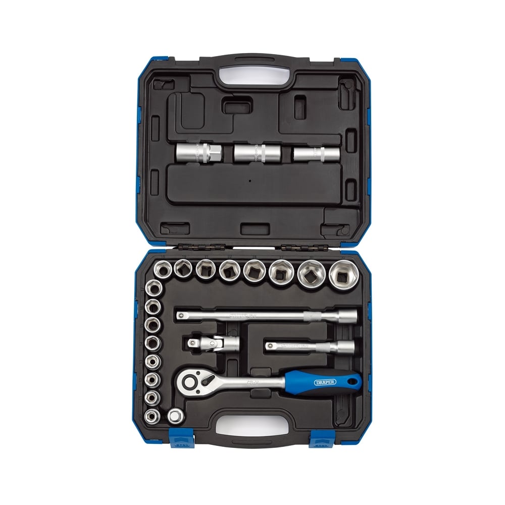 DRAPER 1/2" Sq. Dr. Metric Socket Set (24 Piece) : Model No. HD24M