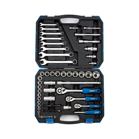 DRAPER 1/4", 3/8" and 1/2" Sq. Dr. Metric Tool Kit (75 piece) : Model No. TKD75M