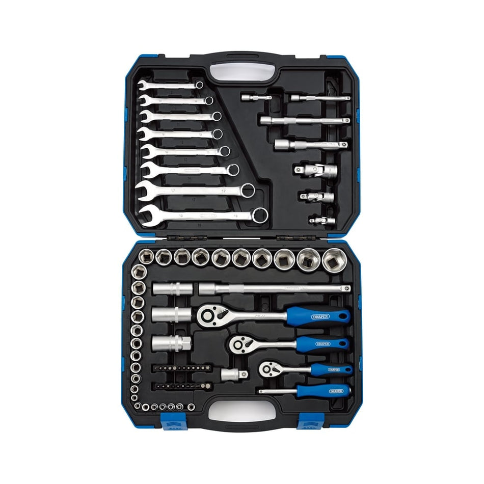 DRAPER 1/4", 3/8" and 1/2" Sq. Dr. Metric Tool Kit (75 piece) : Model No. TKD75M