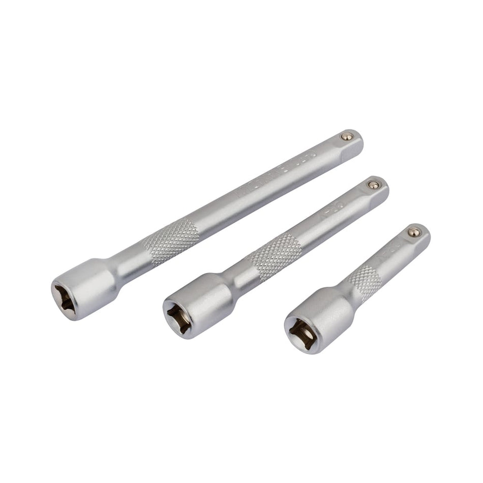 DRAPER 1/4" Square Drive Extension Bar Set (3 Piece) : Model No. BD-EXT/3