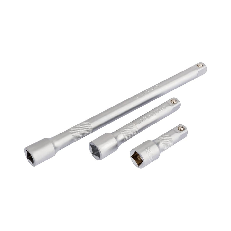 DRAPER 1/2" Square Drive Extension Bar Set (3 Piece) : Model No. HD-EXT/3