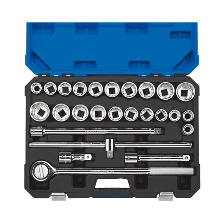 DRAPER 3/4" Sq. Dr. MM/AF Combined Socket Set (26 Piece) : Model No. T26AMN/B