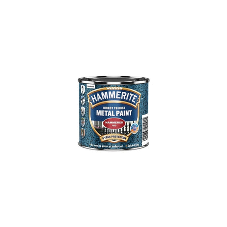 Hammerite Direct to Rust Hammered Finish Paint Red 250ml