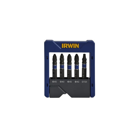 IRWIN Impact Screwdriver Pocket Bit Set of 5 Pozi/Phillips/Torx