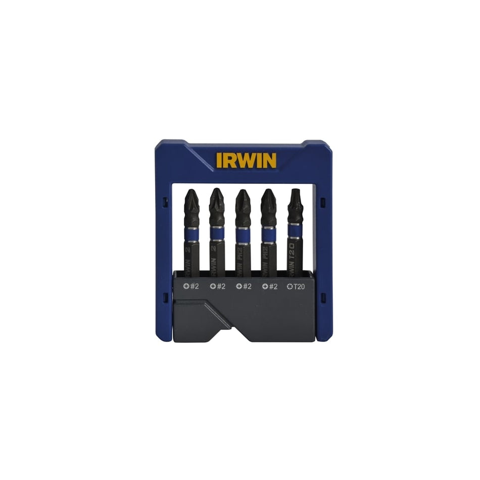 IRWIN Impact Screwdriver Pocket Bit Set of 5 Pozi/Phillips/Torx