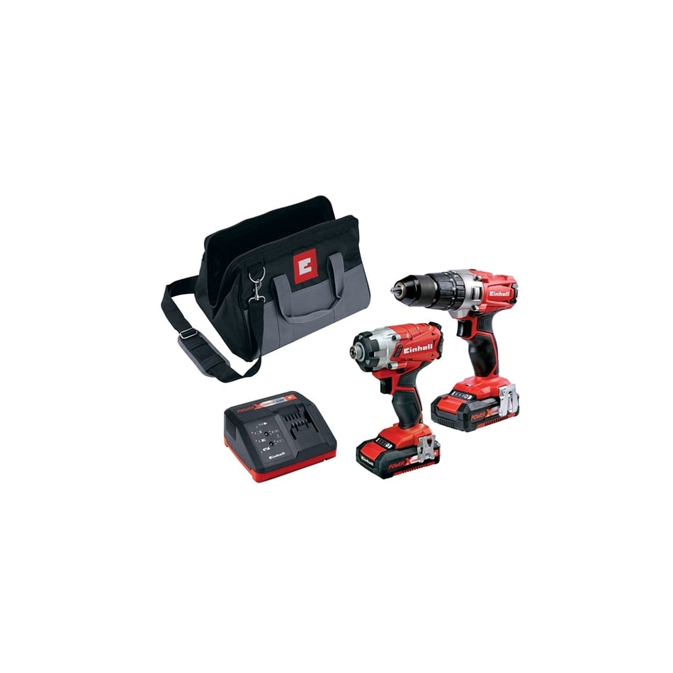 Einhell Power-X-Change Combi & Drill Driver Twin Pack 18 Volt 2 x 2.0Ah Li-Ion