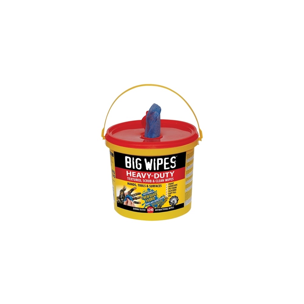 Big Wipes 4x4 Heavy-Duty Cleaning Wipes Bucket of 240