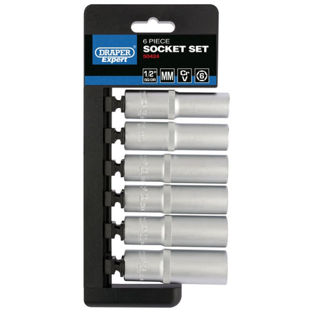 DRAPER 1/2" Sq. Dr. Metric Deep Socket Set (6 Piece): Model No. H6M/6PT/E