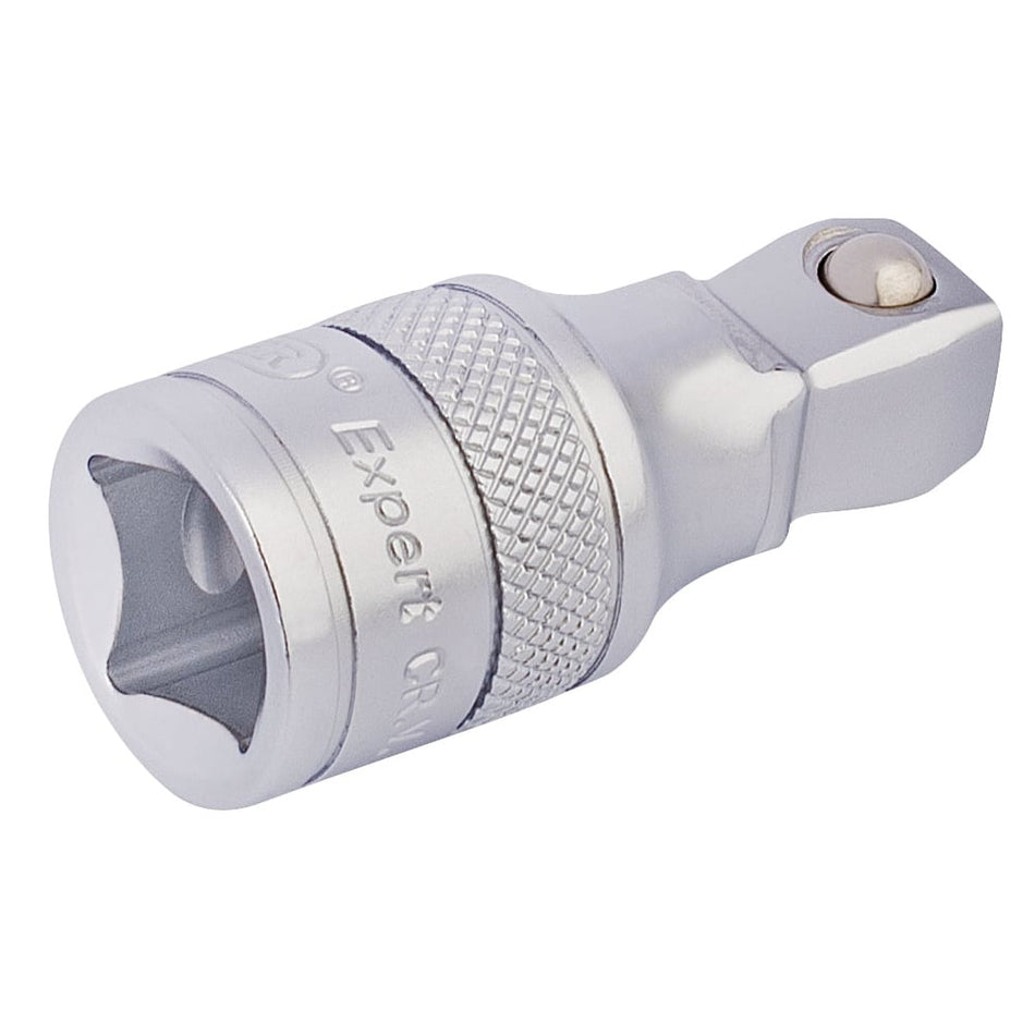 DRAPER 1/2" Square Drive Satin Chrome Wobble Extension Bar (50mm): Model No. H-WEXT/MS