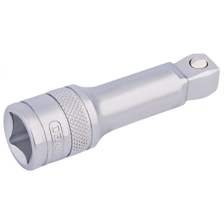 DRAPER 1/2" Square Drive Satin Chrome Wobble Extension Bar (75mm): Model No. H-WEXT/MS