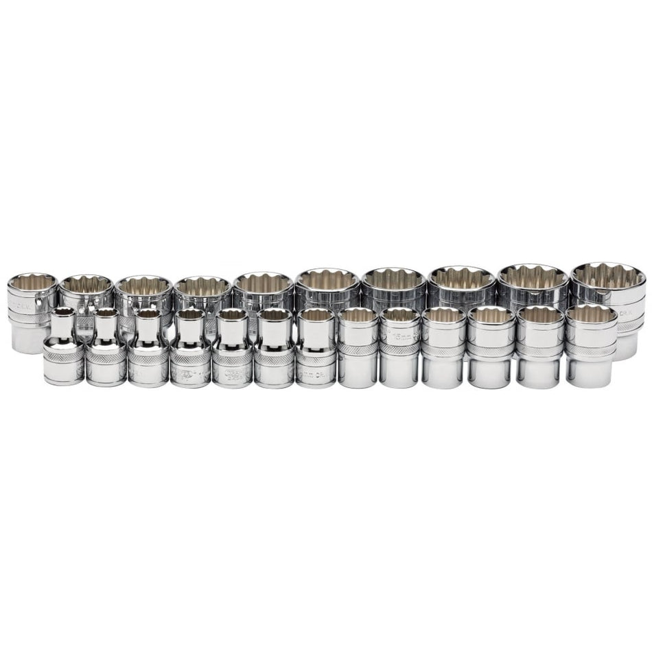 DRAPER 1/2" Sq. Dr. Loose Metric Sockets (23 pieces): Model No. H23M/C