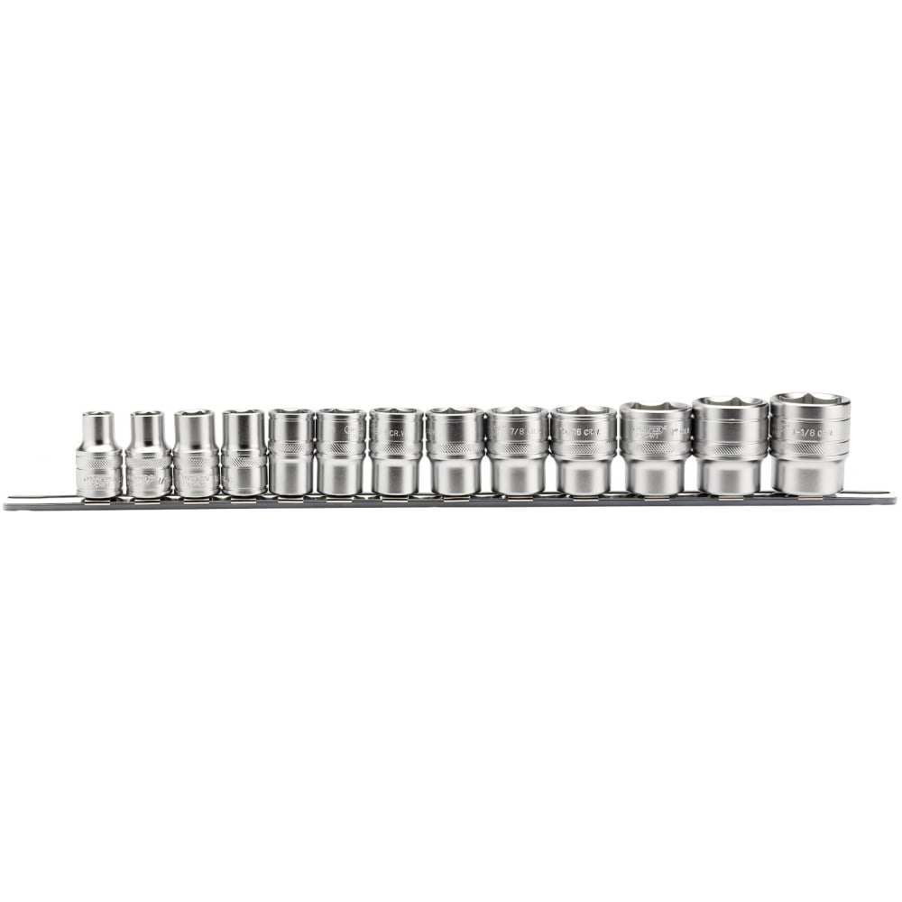 DRAPER 1/2" Sq. Dr. Imperial Sockets on a Metal Rail (13 Piece): Model No. H13A/SR
