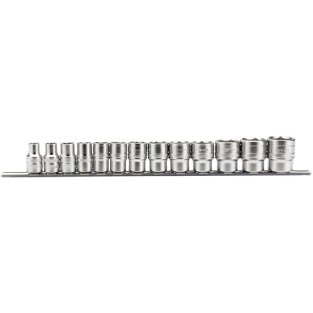 DRAPER 1/2" Sq. Dr. Imperial Sockets on a Metal Rail (13 Piece): Model No. H13A/SR