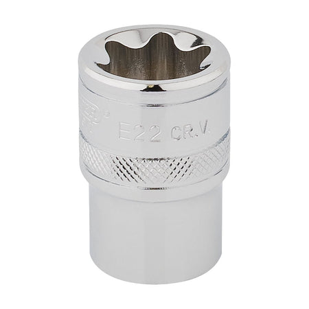 DRAPER 1/2" Square Drive Draper TX-STAR Socket (E22): Model No. TS12/B