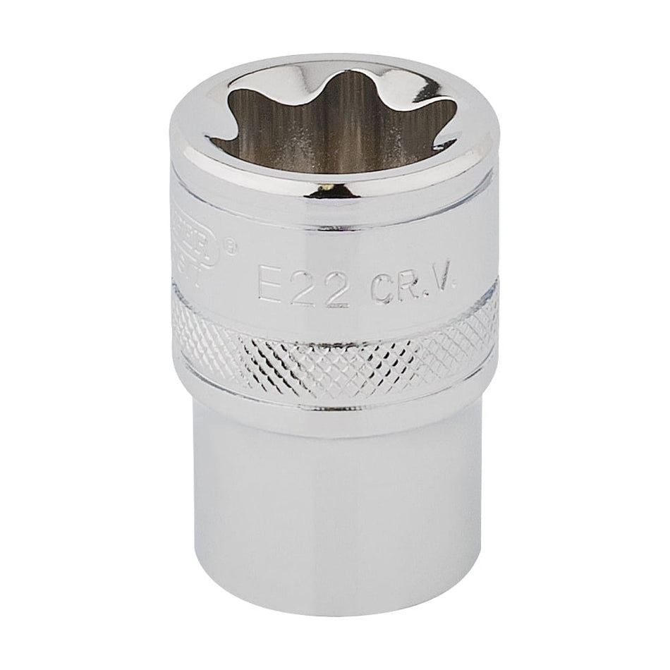DRAPER 1/2" Square Drive Draper TX-STAR Socket (E22): Model No. TS12/B