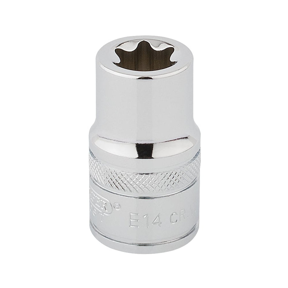 DRAPER 1/2" Square Drive Draper TX-STAR Socket (E14): Model No. TS12/B