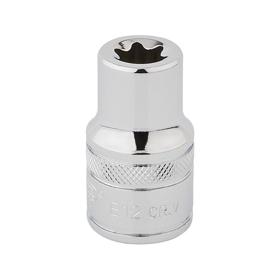 DRAPER 1/2" Square Drive Draper TX-STAR Socket (E12): Model No. TS12/B