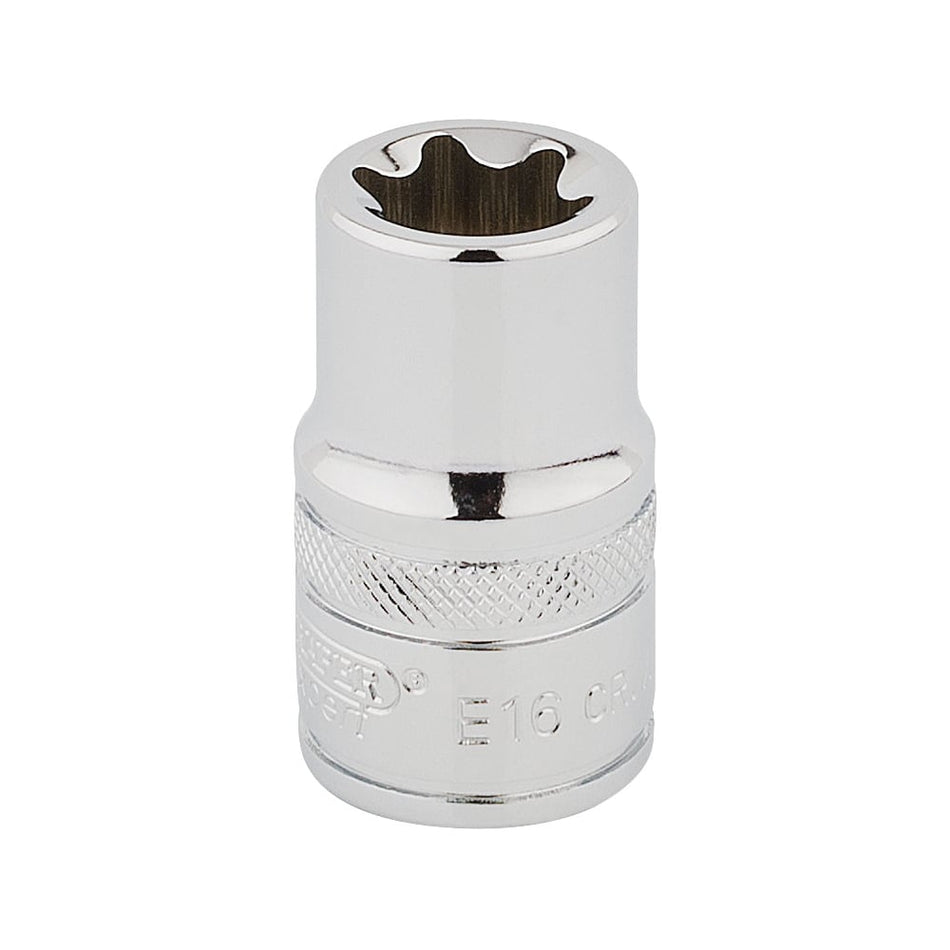 DRAPER 1/2" Square Drive Draper TX-STAR Socket (E16): Model No. TS12/B