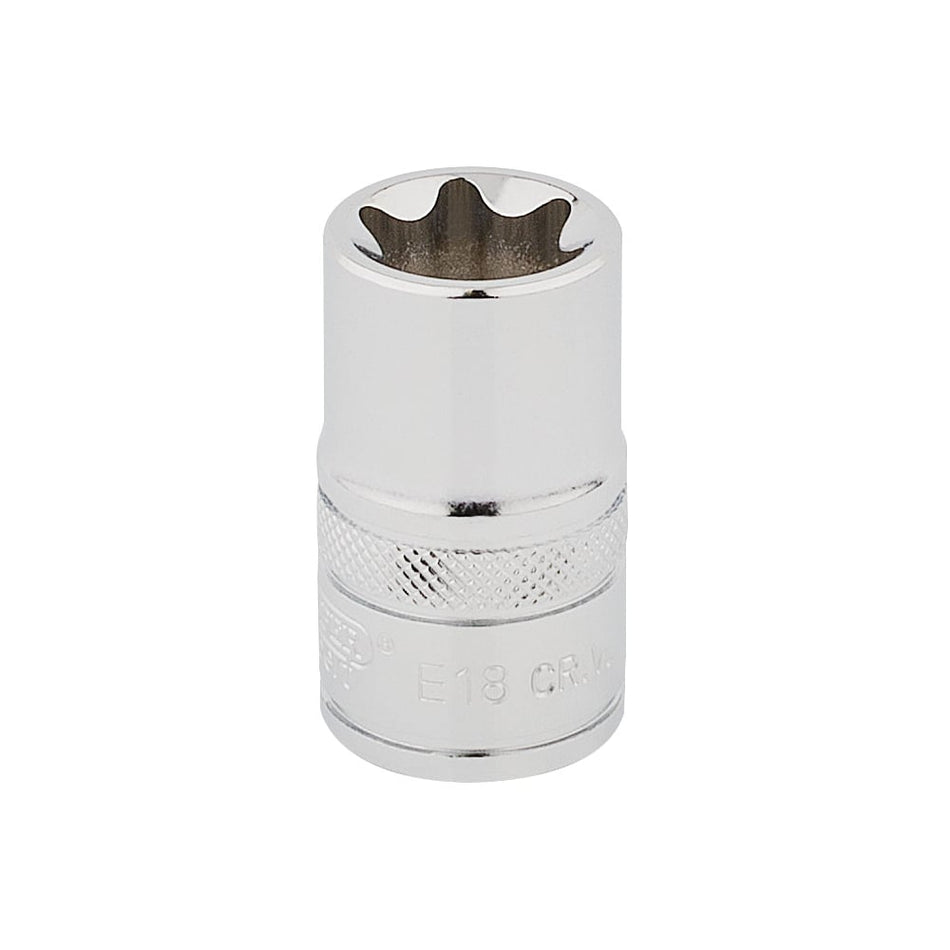 DRAPER 1/2" Square Drive Draper TX-STAR Socket (E18): Model No. TS12/B