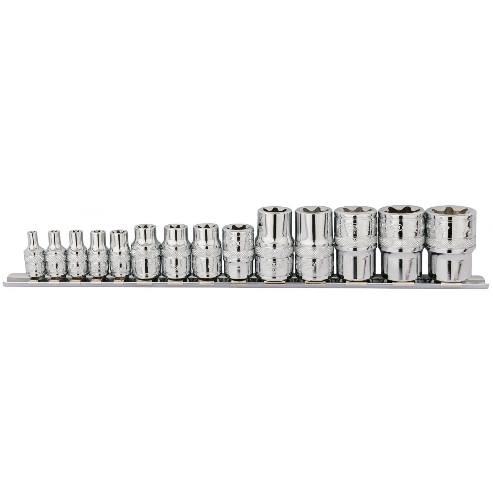 DRAPER 1/4, 3/8, 1/2" Sq. Dr. Draper TX-STAR Socket Set (14 Piece): Model No. BDH14TX/B