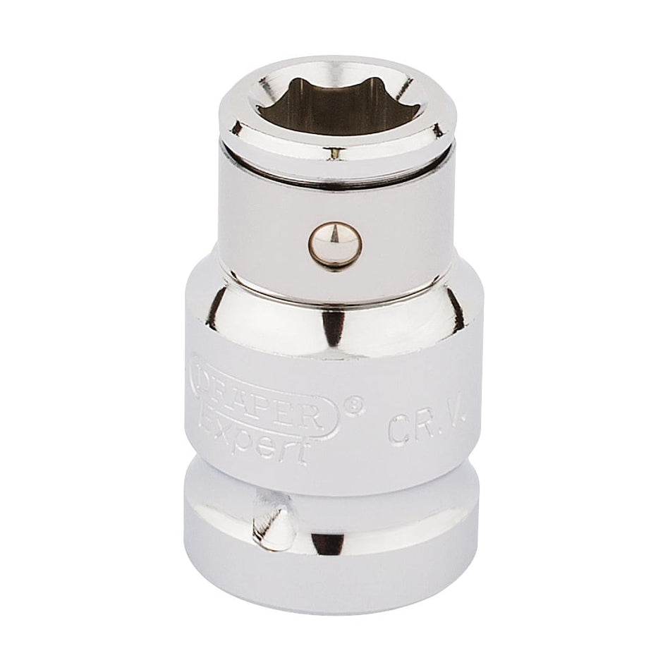DRAPER 1/2" Square Drive x 10mm Hexagon Screwdriver Bit Holding Socket: Model No. H-BH/C