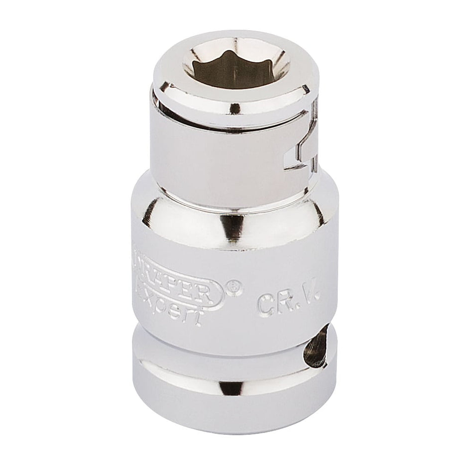 DRAPER 1/2" Square Drive x 5/16" Hexagon Screwdriver Bit Holding Socket: Model No. H-BH/B