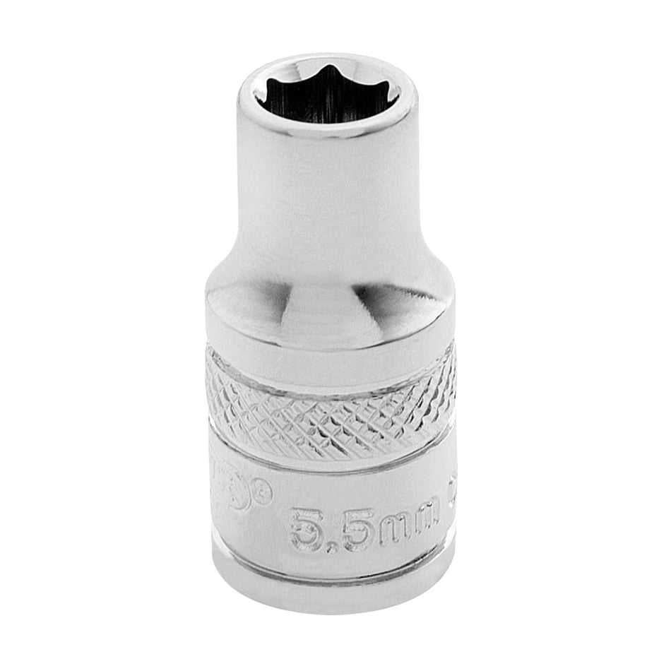 DRAPER 1/4" Square Drive Hi-Torq 6 Point Socket (5.5mm): Model No. B-MM/B