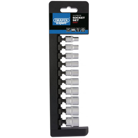 DRAPER 1/4" Sq. Dr. Metric Socket Set (10 Piece): Model No. B10M/6PT/E