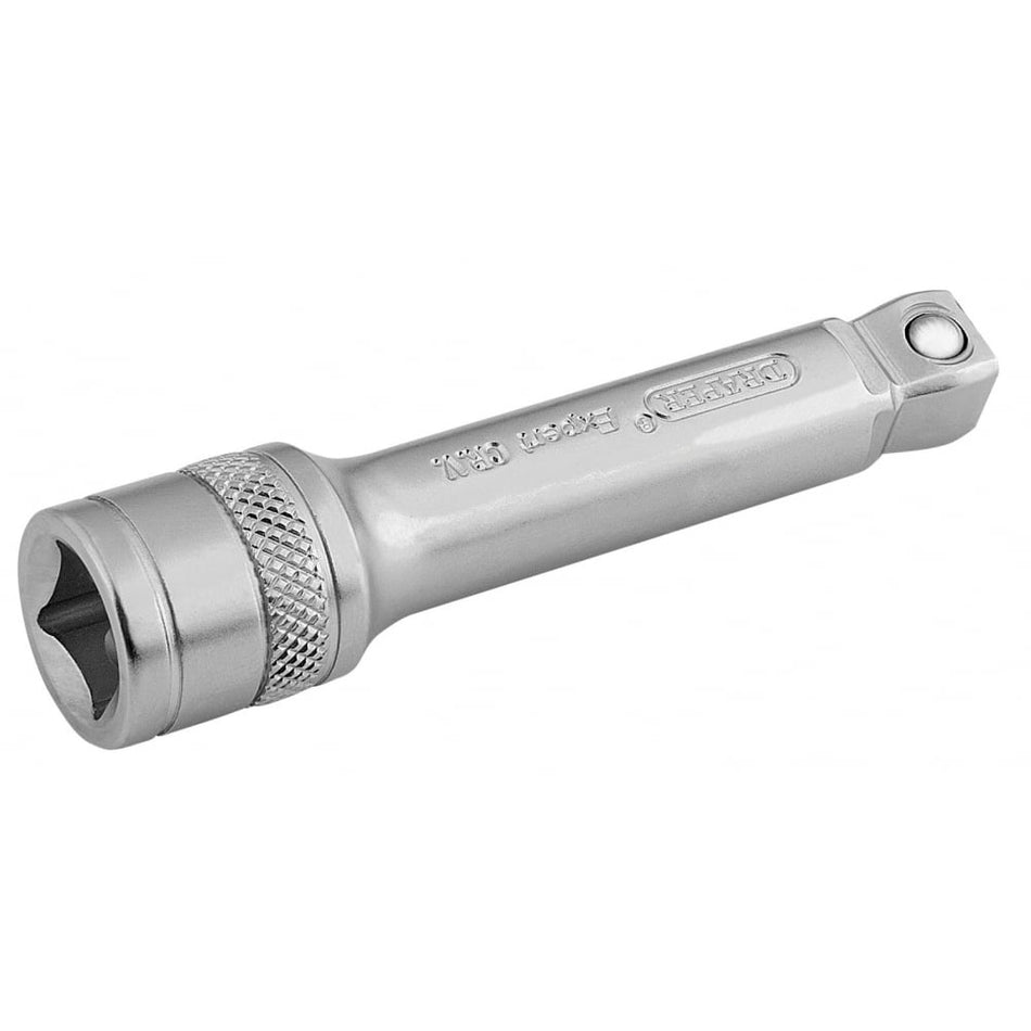 DRAPER 3/8" Square Drive Satin Chrome Wobble Extension Bar (75mm): Model No. D-WEXT/MS