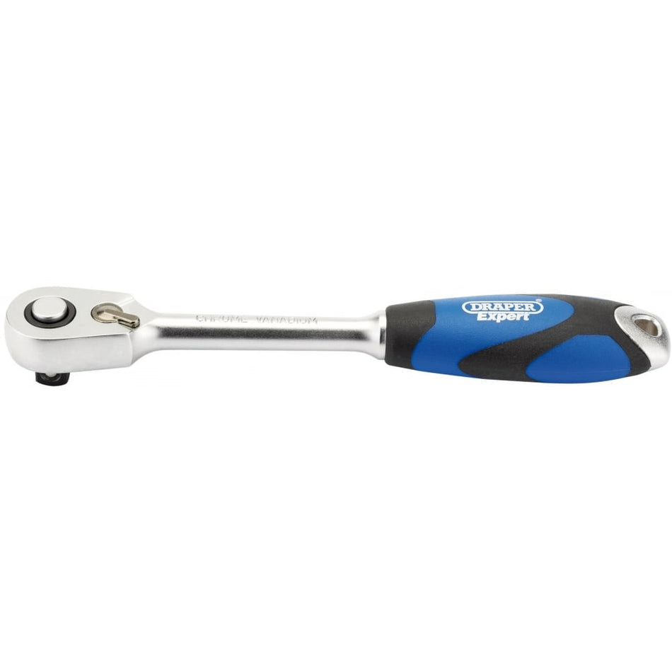 DRAPER 3/8" Sq. Dr. 60 Tooth Micro Head Reversible Soft Grip Ratchet: Model No. D60MH/SG