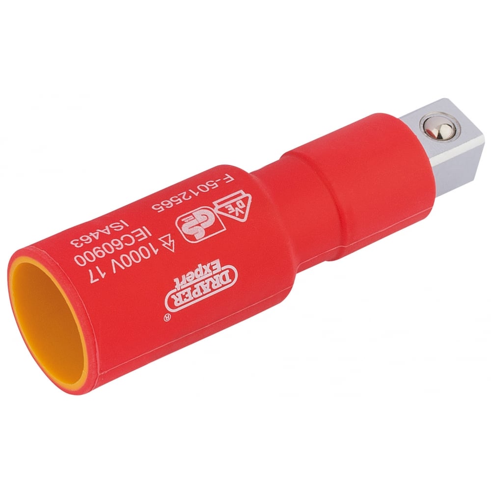 DRAPER 1/2" Sq. Dr. VDE Approved Fully Insulated Extension Bar (75mm): Model No. H-EXT-VDE/B