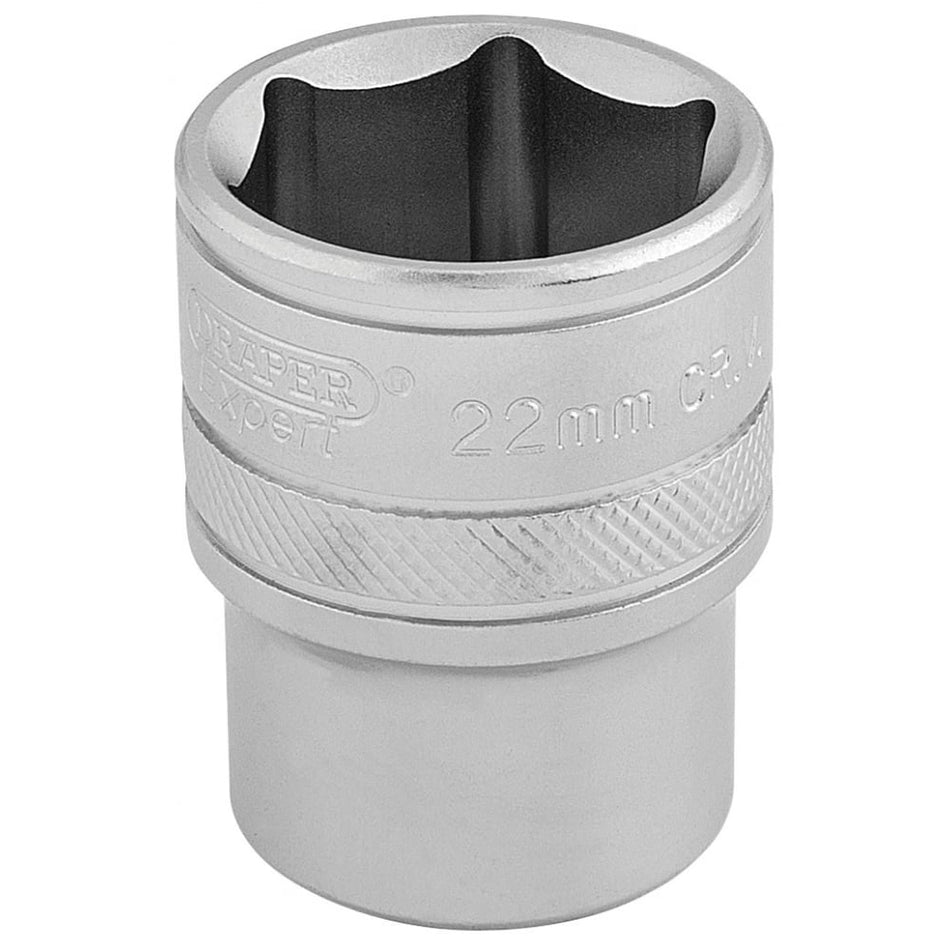 DRAPER 1/2" Square Drive 6 Point Metric Socket (22mm): Model No. H-MM/MS