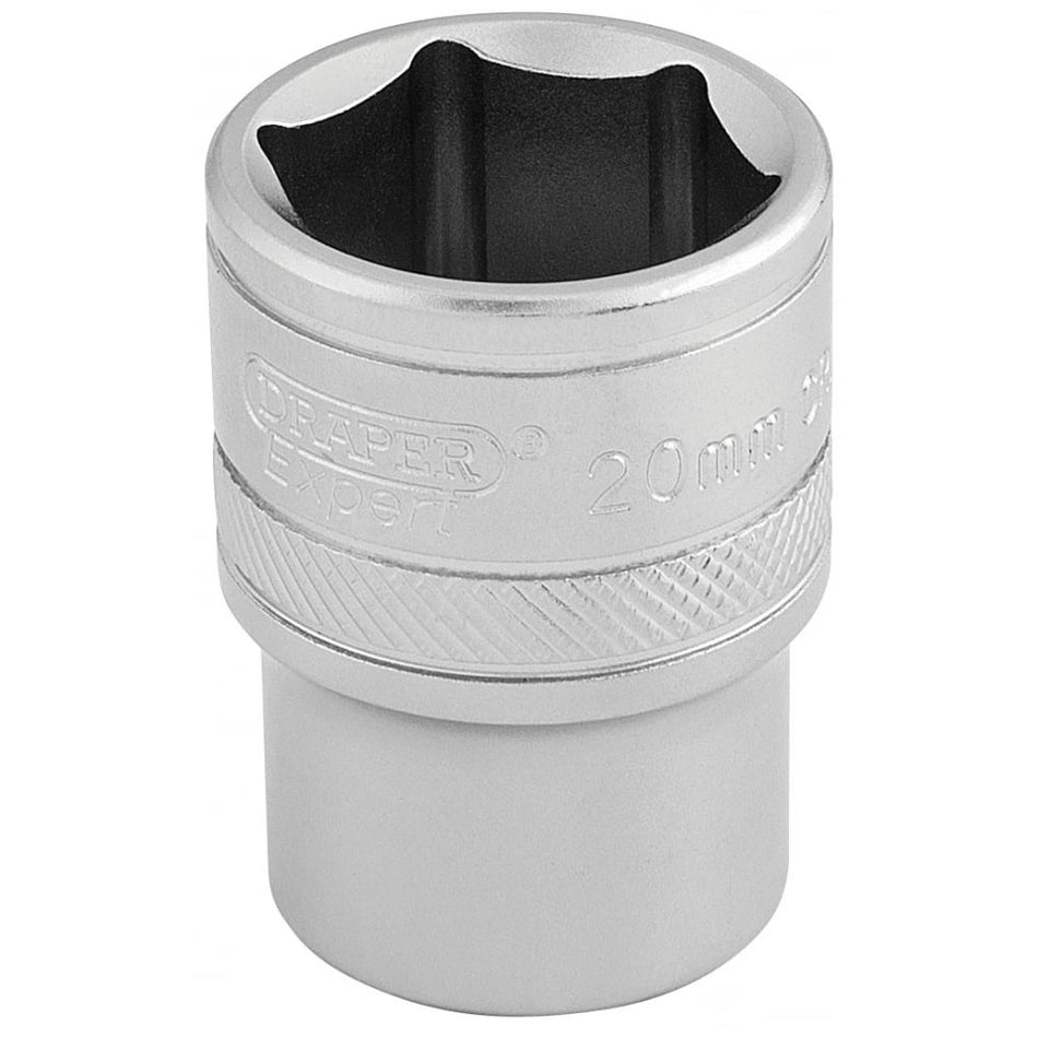 DRAPER 1/2" Square Drive 6 Point Metric Socket (20mm): Model No. H-MM/MS