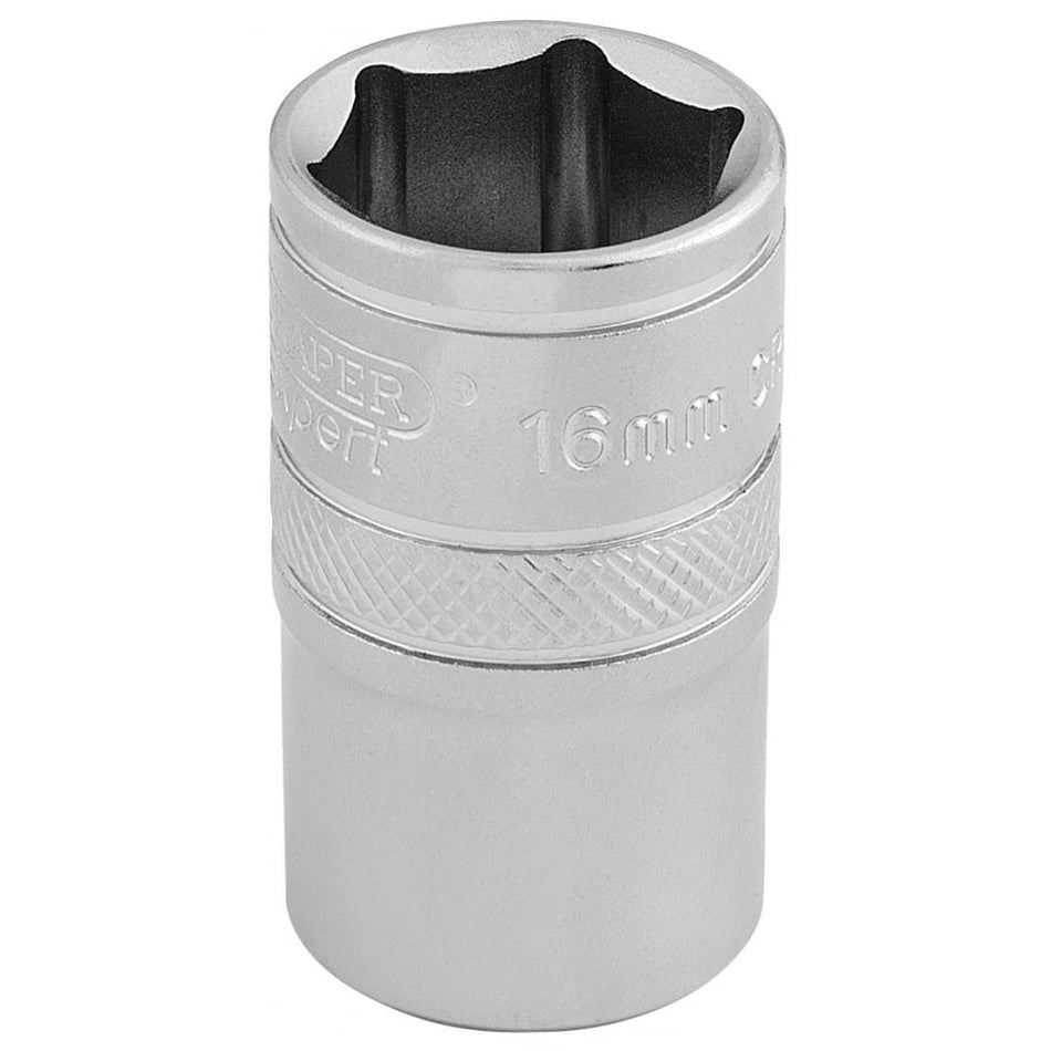 DRAPER 1/2" Square Drive 6 Point Metric Socket (16mm): Model No. H-MM/MS