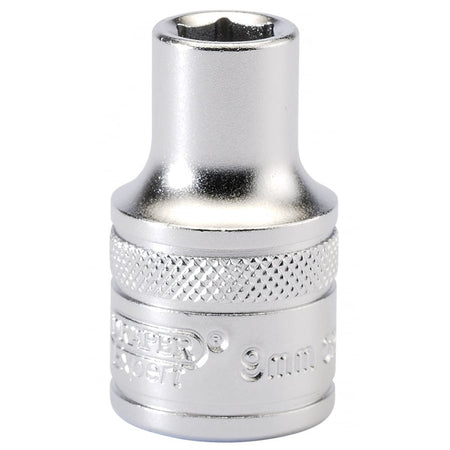 DRAPER 1/2" Square Drive 6 Point Metric Socket (9mm): Model No. H-MM/MS