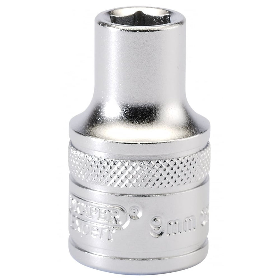 DRAPER 1/2" Square Drive 6 Point Metric Socket (9mm): Model No. H-MM/MS