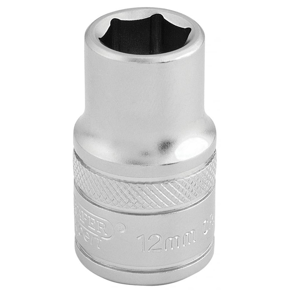 DRAPER 1/2" Square Drive 6 Point Metric Socket (12mm): Model No. H-MM/MS