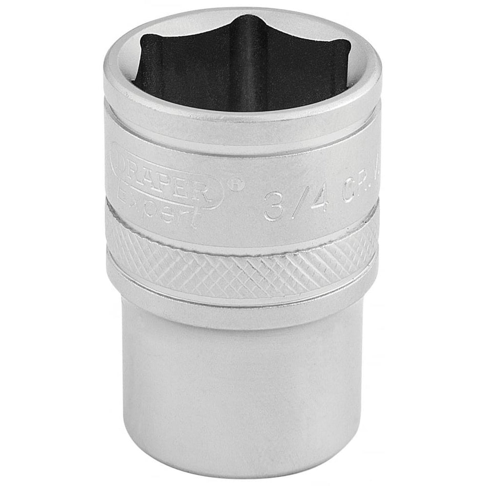 DRAPER 1/2" Square Drive 6 Point Imperial Socket (3/4"): Model No. H-AF/MS