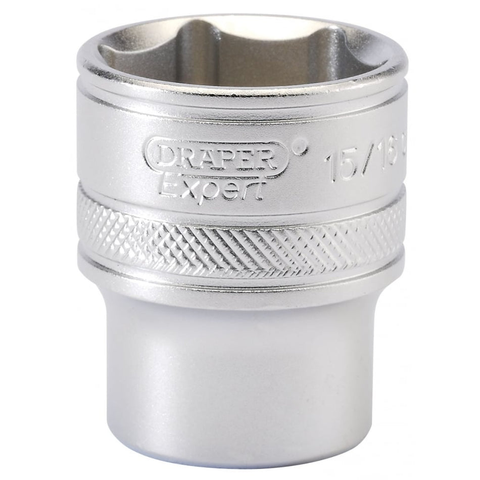 DRAPER 1/2" Square Drive 6 Point Imperial Socket (15/16"): Model No. H-AF/MS