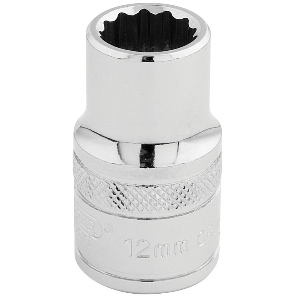 DRAPER 1/2" Square Drive Hi-Torq 12 Point Socket (12mm): Model No. H-MM/B