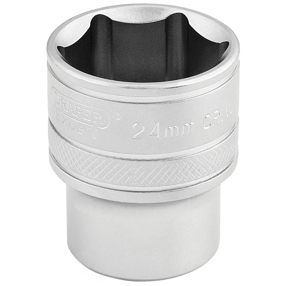 DRAPER 1/2" Square Drive 6 Point Metric Socket (24mm): Model No. H-MM/MS