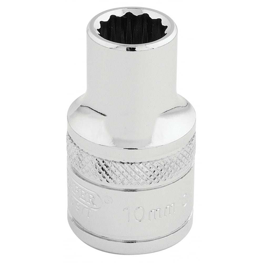 DRAPER 1/2" Square Drive Hi-Torq 12 Point Socket (10mm): Model No. H-MM/B