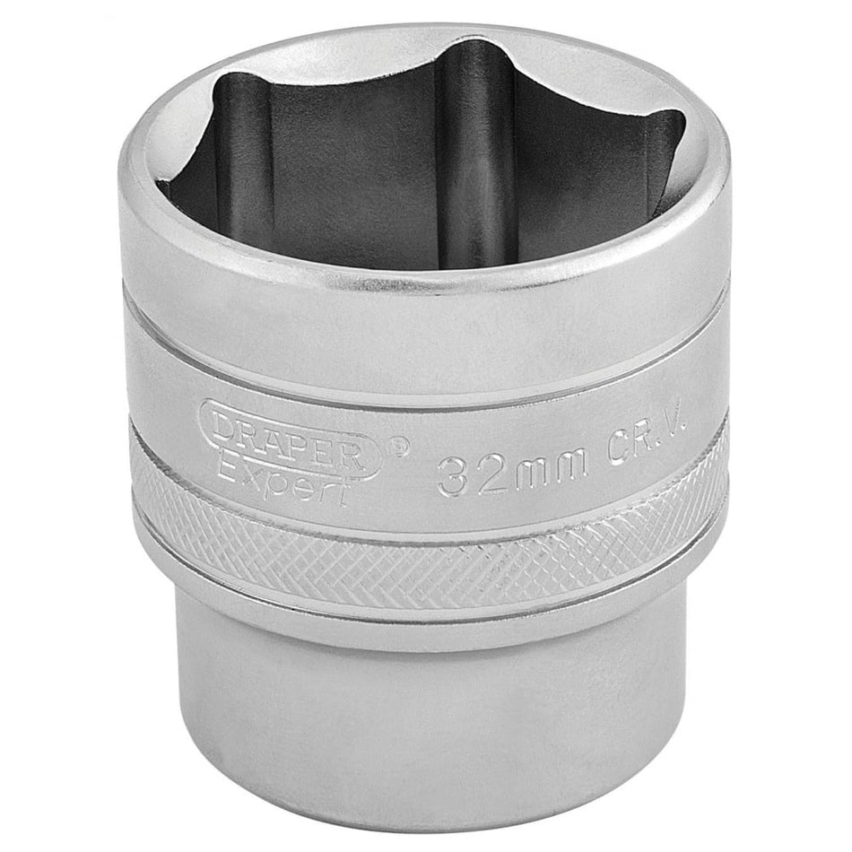 DRAPER 1/2" Square Drive 6 Point Metric Socket (32mm): Model No. H-MM/MS