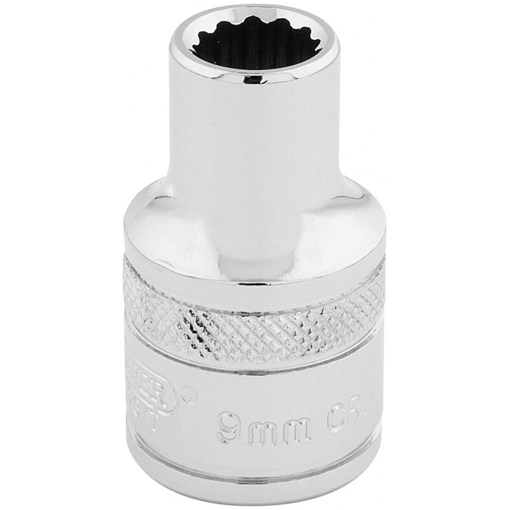 DRAPER 1/2" Square Drive Hi-Torq 12 Point Socket (9mm): Model No. H-MM/B