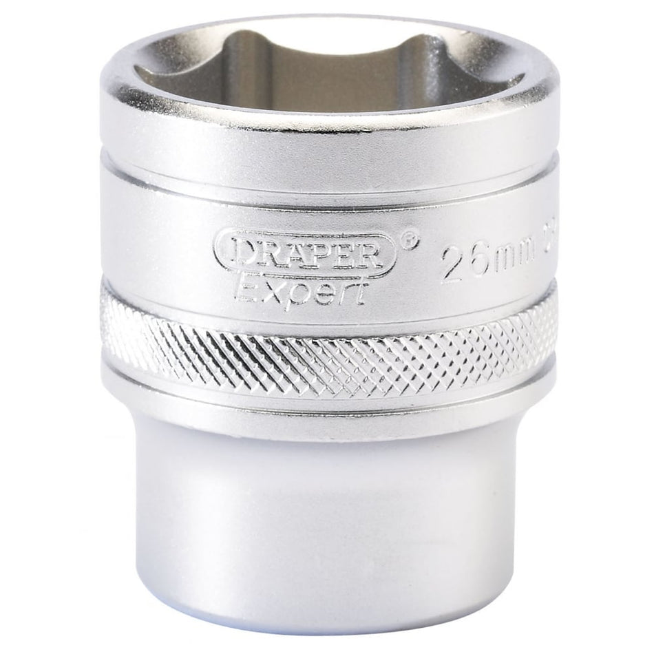 DRAPER 1/2" Square Drive 6 Point Metric Socket (26mm): Model No. H-MM/MS