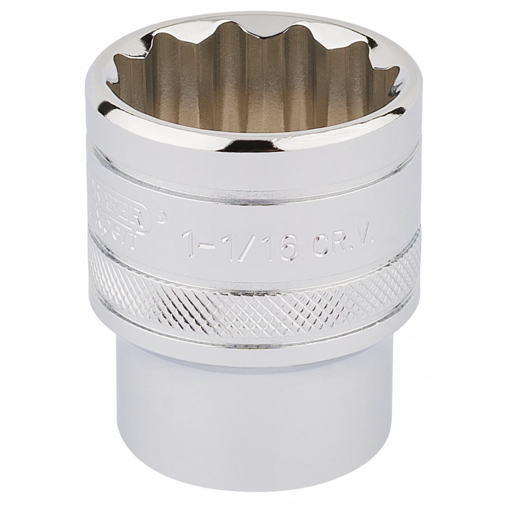 DRAPER 1/2" Square Drive Hi-Torq 12 Point Socket (1.1/16"): Model No. H-AF/B